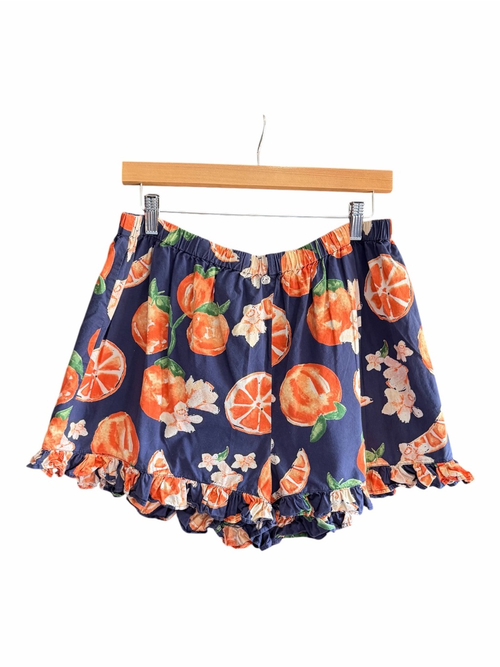 THEIR NIBS Cotton Pajamas Shorts and Top Set Blue Orange Fruit L - Picture 5 of 14